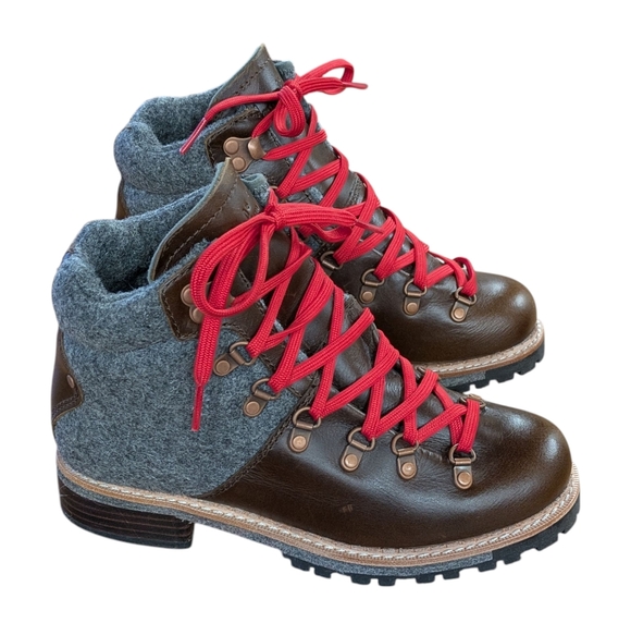 Woolrich Rockies Leather and Wool Hiking Boots Size 6.5 - Picture 2 of 13